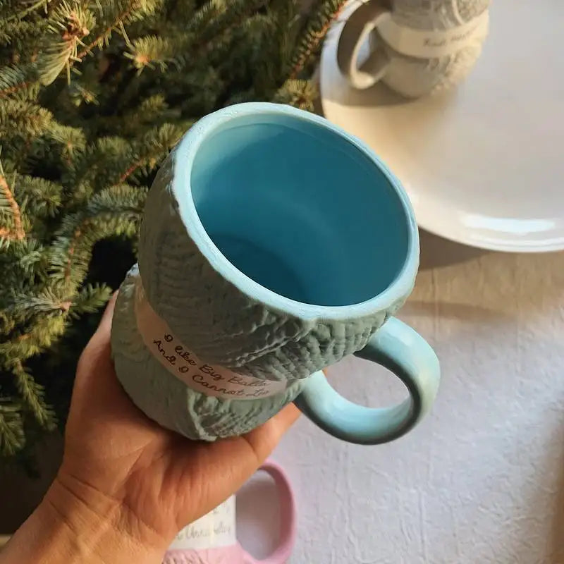 Creative Colorful Wool Ceramics Mugs coffee mug