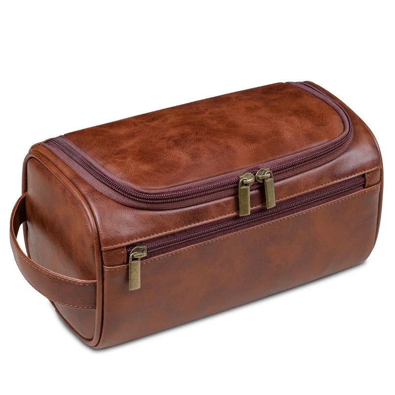 Personalized Leather Toiletry Bag – Dopp Kit for Men