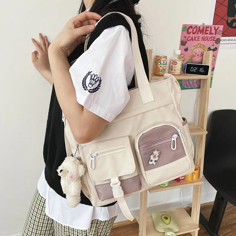 Waterproof Canvas Women’s Handbag – Shoulder, Tote & Crossbody