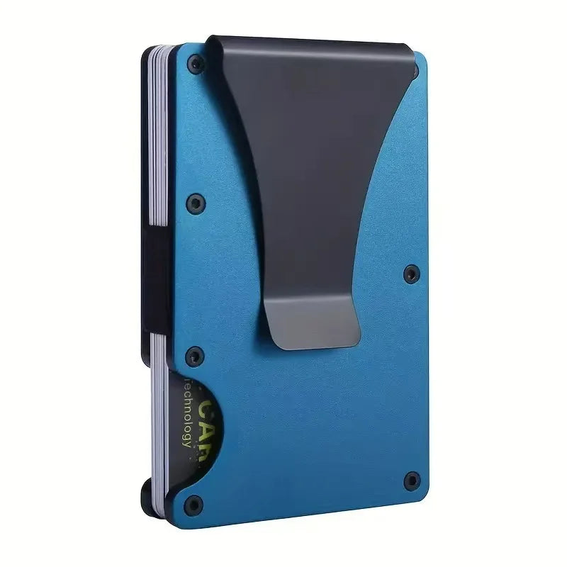Slim RFID Metal Wallet – Minimalist Front Pocket Wallet with Money Clip