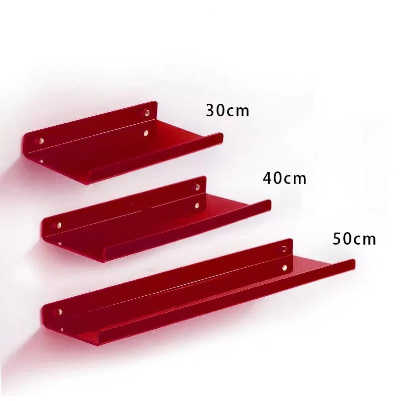 Invisible Acrylic Floating Shelf – Wall-Mounted Corner Storage