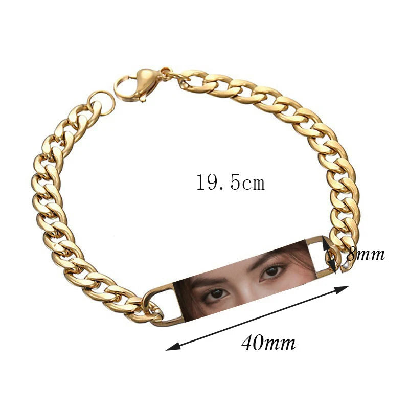 Personalized Lover Eyes Picture Bracelet for him&her
