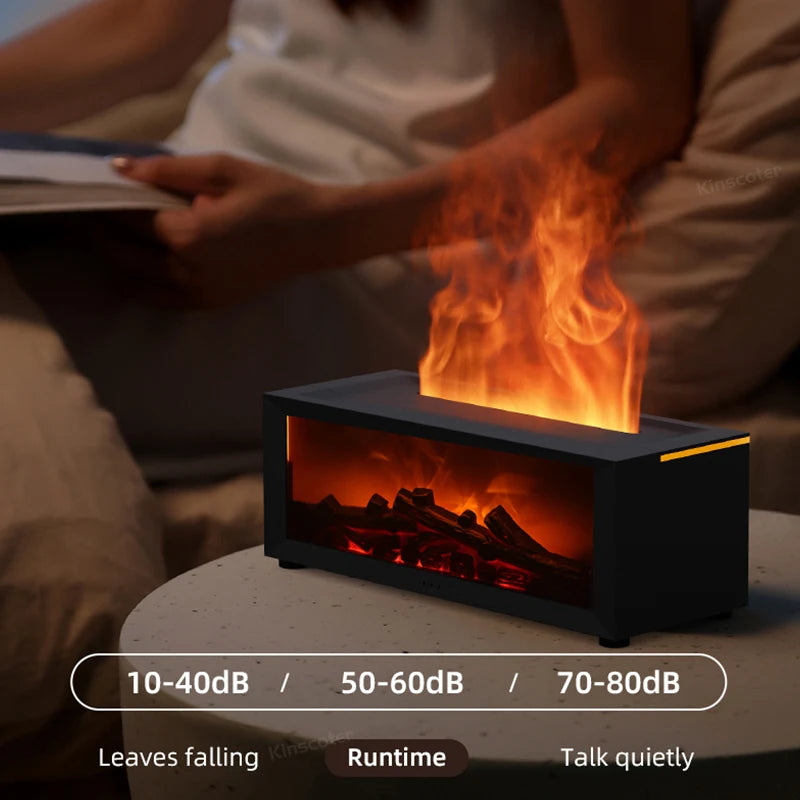 Fireplace Aroma Diffuser – LED Humidifier with Remote Control