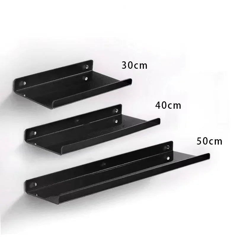 Invisible Acrylic Floating Shelf – Wall-Mounted Corner Storage