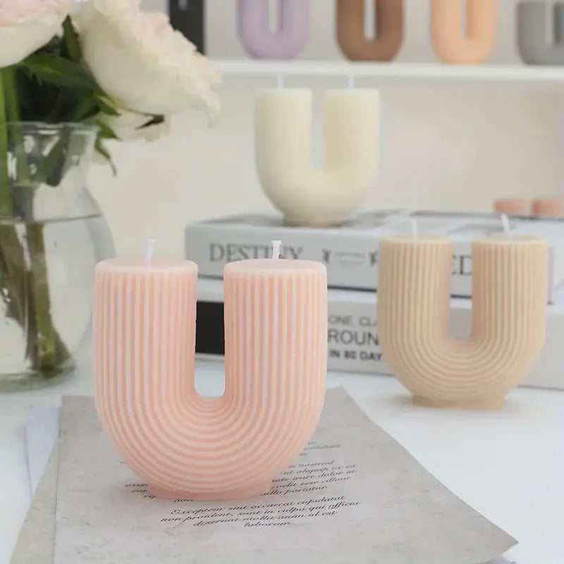 U Shape Candle Silicone Mold DIY Handmade Arch Scented Candle