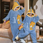 Women Men Pajama Winter Warm Sleepwear Couple Pajama