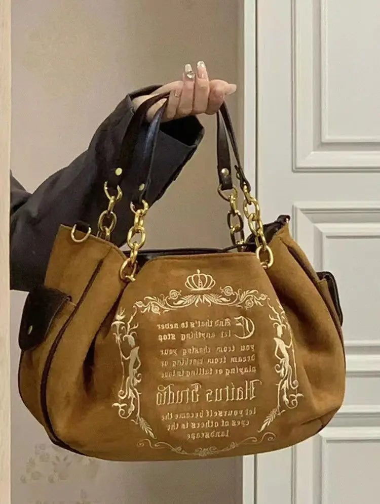 JIAERDI Vintage Letter Y2k Handbag