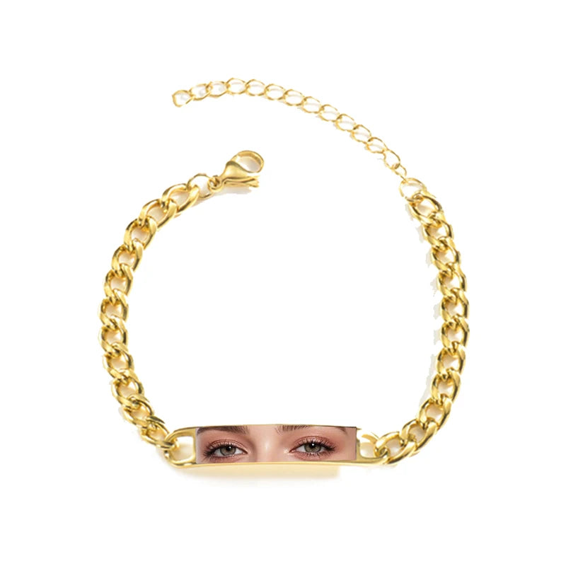 Personalized Lover Eyes Picture Bracelet for him&her