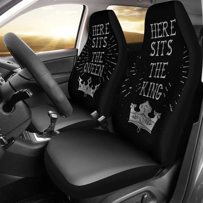 Queen and King His and Hers Car Seat Covers Set
