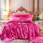 High End Home Emulation Silk Satin Bedding Set