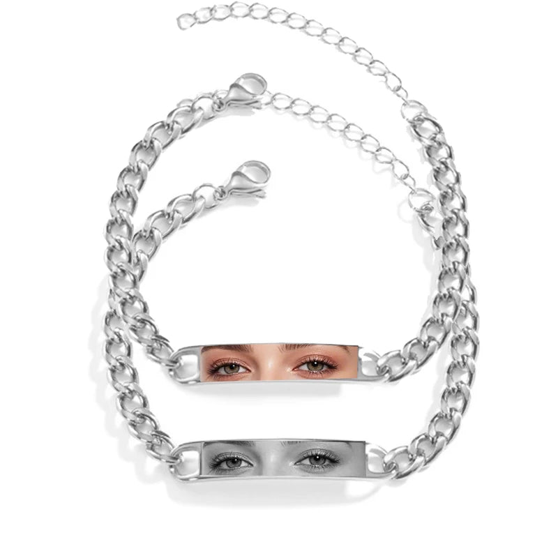 Personalized Lover Eyes Picture Bracelet for him&her