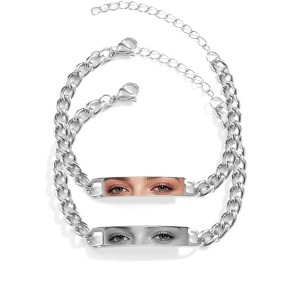 Personalized Lover Eyes Picture Bracelet for him&her