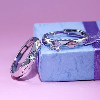His & Her Engraved Couple Rings – Wedding Love Token