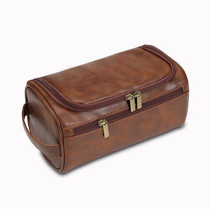 Personalized Leather Toiletry Bag – Travel Dopp Kit for Men