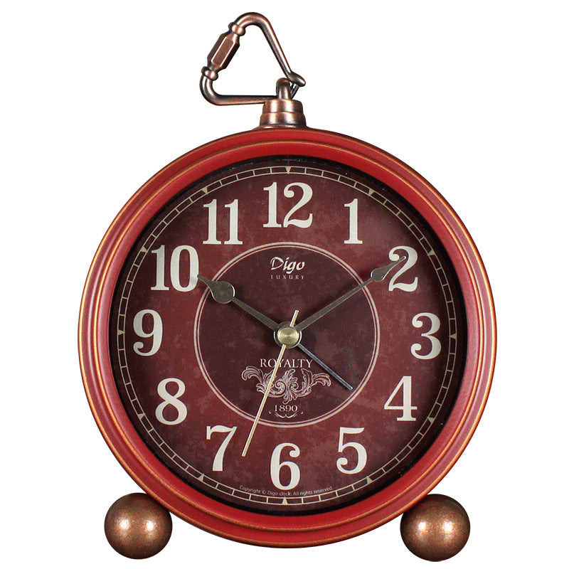 Factory Direct Sales Of New Retro Electronic Alarm Clock Red Creative Clock Ornaments Amazon Best Selling Hot Style Clock