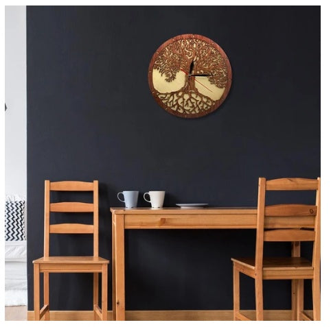 Tree Of Life Creative Wall Clock Sacred Magic Tree Wall Decoration Wall Clock