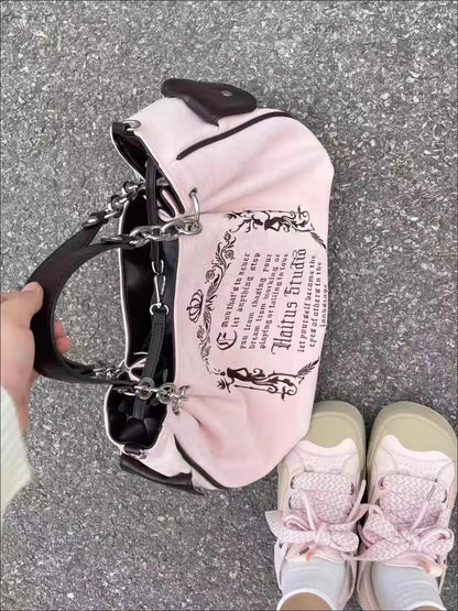 JIAERDI Vintage Letter Y2k Handbag