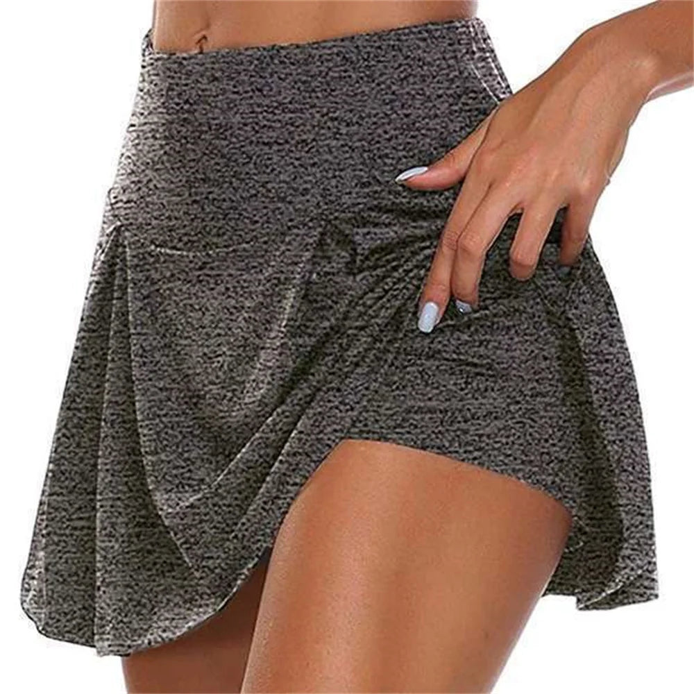 Y2K High-Waist Sports Skort – 12 Colors, All-Season Comfort
