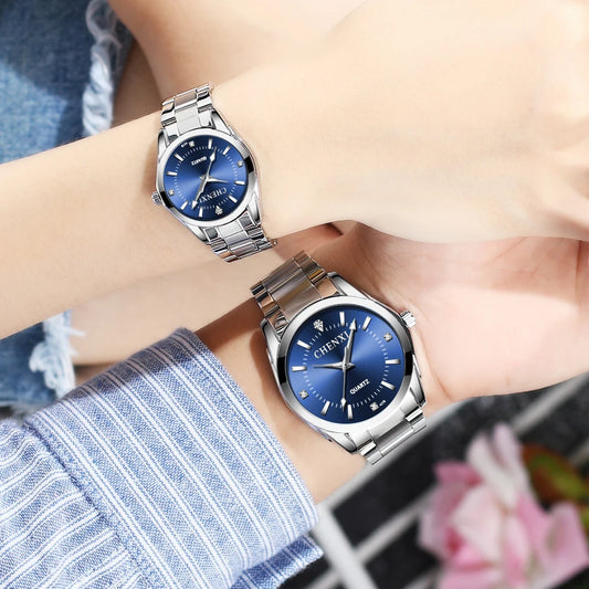 Watch Stainless Steel Strap Fashion Men Women