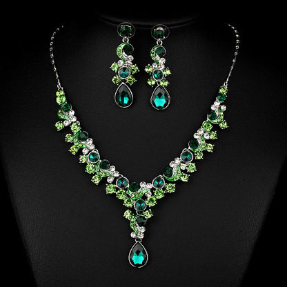 Wedding Bride Necklace Earrings