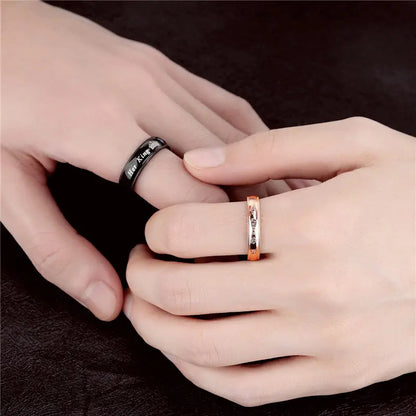 King & Queen Blue Zircon Promise Rings