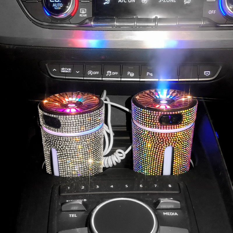 Luxury Diamond Car Humidifier LED Light Car Diffuser