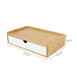 Bamboo Desktop Storage Box – Double-Layer Organizer for Jewelry & Office