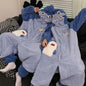 Kuromi & Pochacco Couple Pajama Set – Winter Coral Fleece Sleepwear