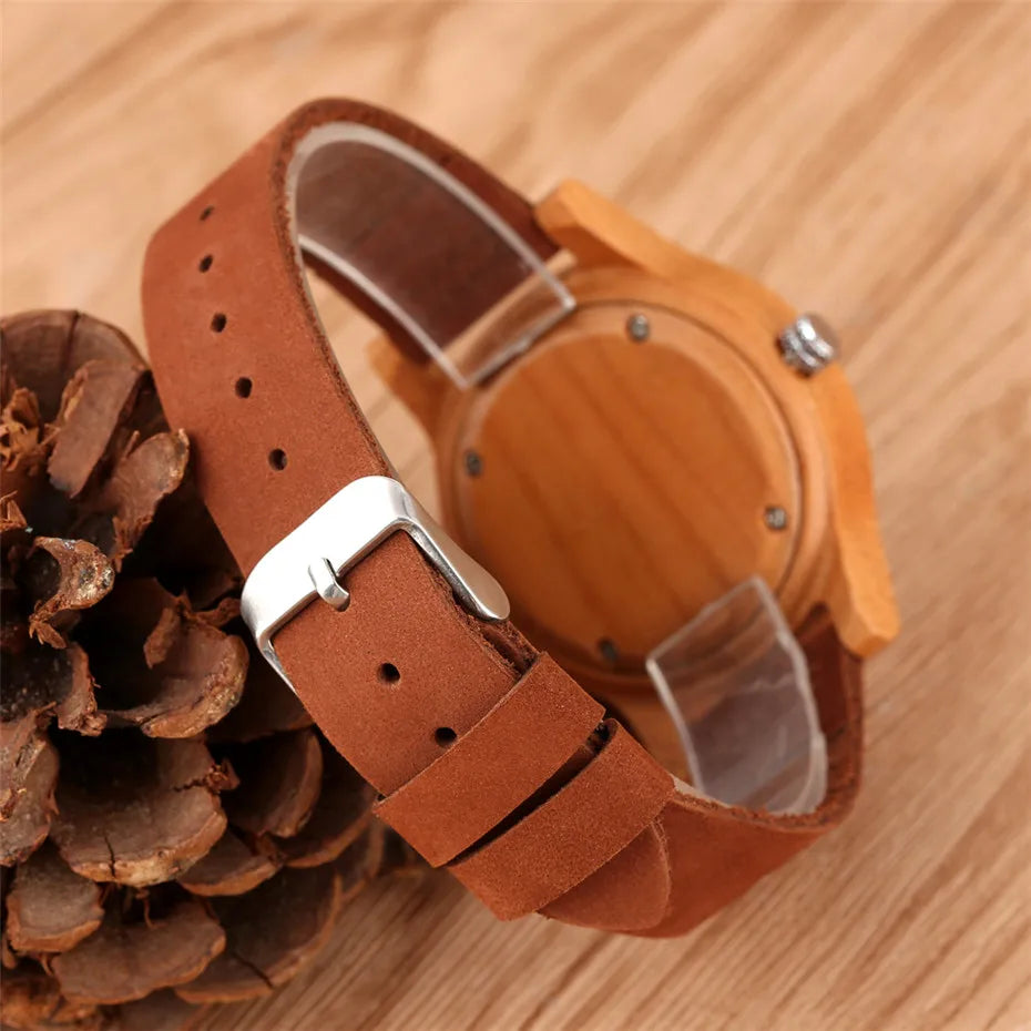 Cherry Wood/Bamboo Watches Fashion Minimalist Women's Watch
