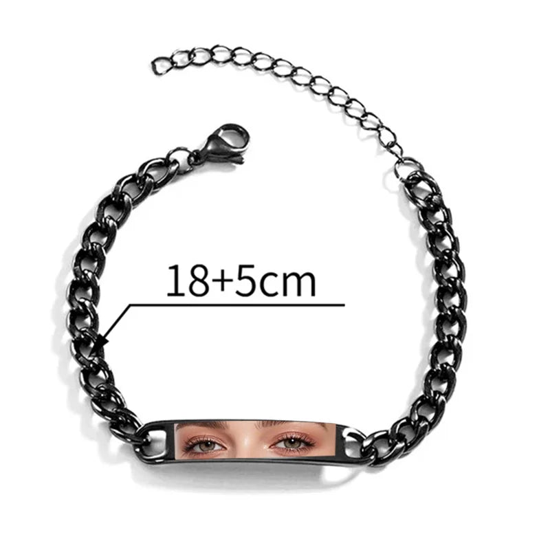 Personalized Lover Eyes Picture Bracelet for him&her