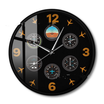 Art Silent Clock Plane