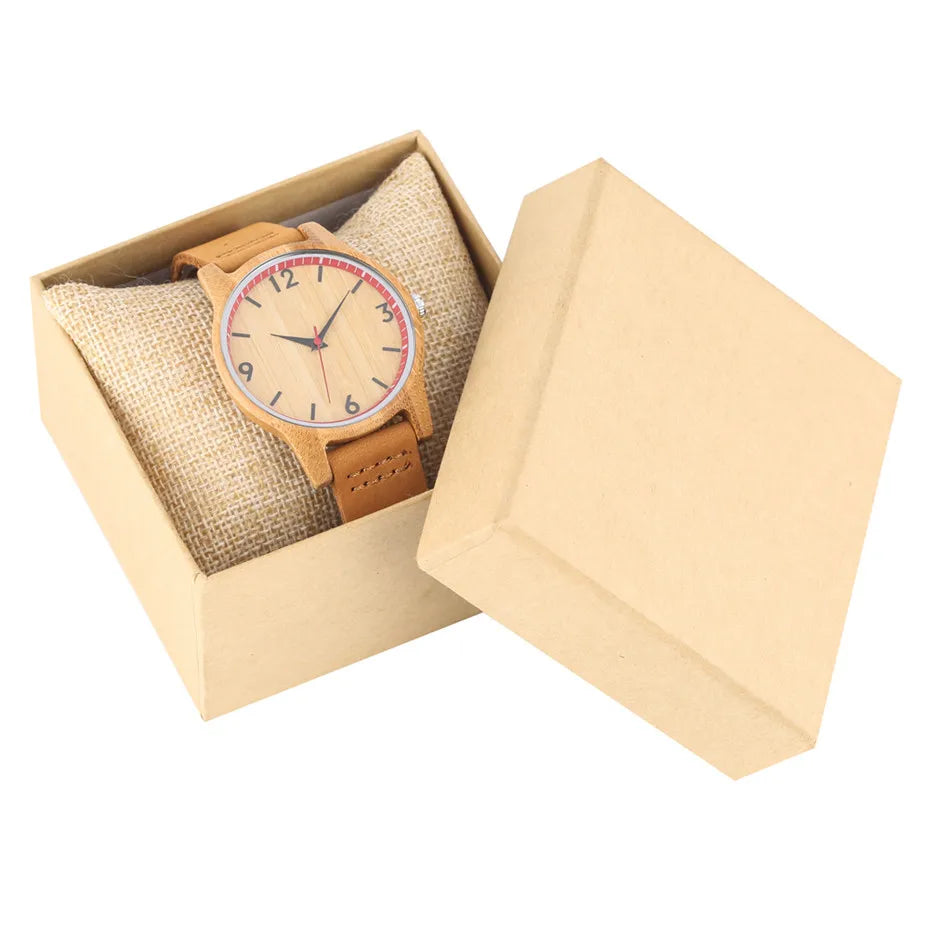 Cherry Wood/Bamboo Watches Fashion Minimalist Women's Watch