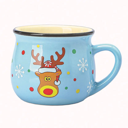 Ceramic Christmas Mug Cartoon Santa Mousse Cup Coffee Cup For Office Home Baking Dessert Breakfast Milk Mug For Kids Xmas Gift