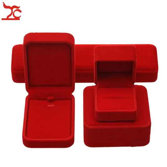 Quality Wedding Jewelry Storage Case Amazing Red Velvet