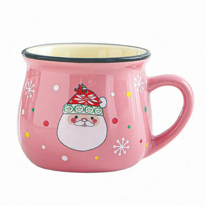 Ceramic Christmas Mug Cartoon Santa Mousse Cup Coffee Cup For Office Home Baking Dessert Breakfast Milk Mug For Kids Xmas Gift
