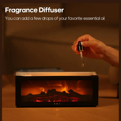 Fireplace Aroma Diffuser – LED Humidifier with Remote Control