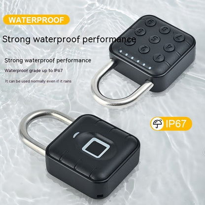 Fingerprint Lock Padlock Household Waterproof & Password