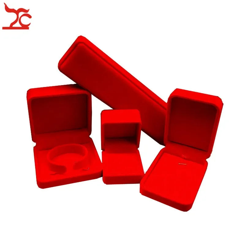 Quality Wedding Jewelry Storage Case Amazing Red Velvet
