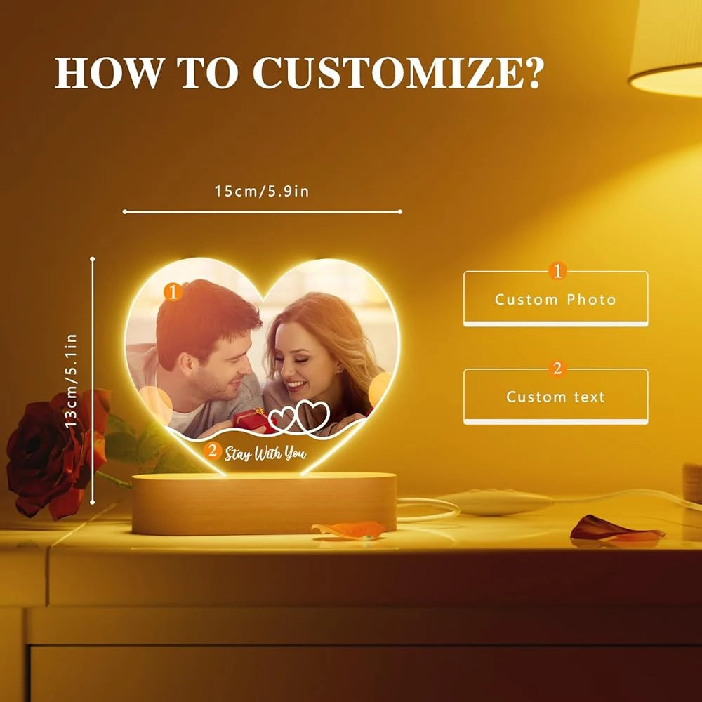 Personalized LED Picture Frame HIM&HER Day Gift