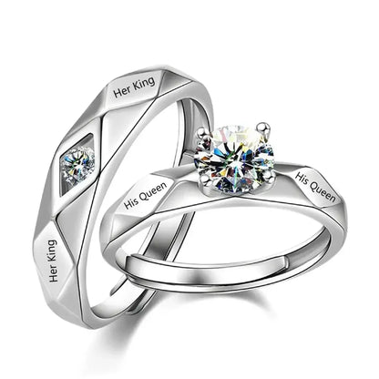 His & Her Engraved Couple Rings – Wedding Love Token