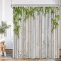 Zen Green Bamboo Buddha Shower Curtain