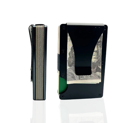 Slim RFID Metal Wallet – Minimalist Front Pocket Wallet with Money Clip