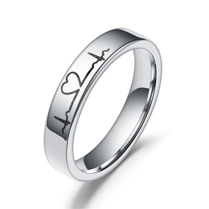 Couple titanium steel ring