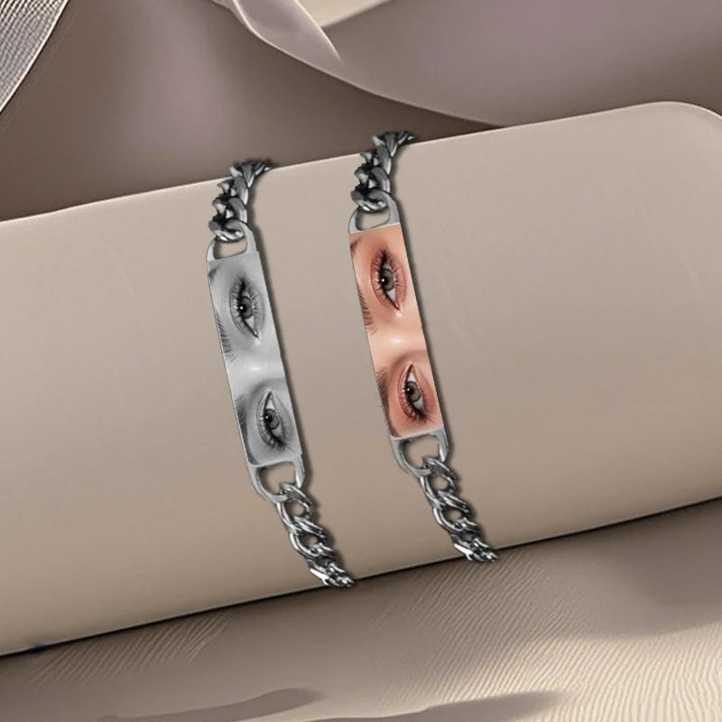 Personalized Lover Eyes Picture Bracelet for him&her