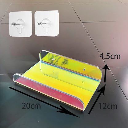 Invisible Acrylic Floating Shelf – Wall-Mounted Corner Storage