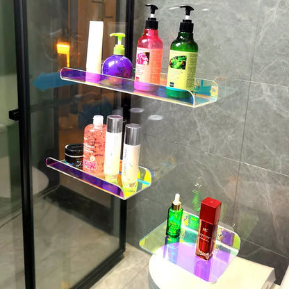 Invisible Acrylic Floating Shelf – Wall-Mounted Corner Storage