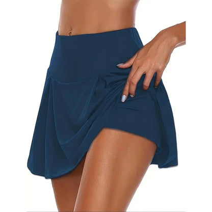 Y2K High-Waist Sports Skort – 12 Colors, All-Season Comfort
