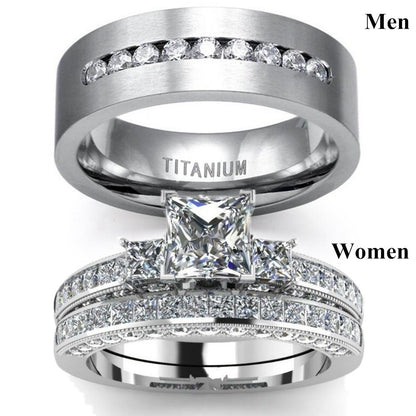 Crystal Diamond Ring European And American