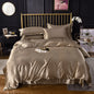 High End Home Emulation Silk Satin Bedding Set