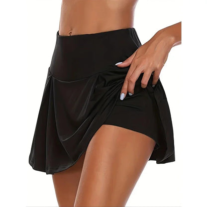 Y2K High-Waist Sports Skort – 12 Colors, All-Season Comfort